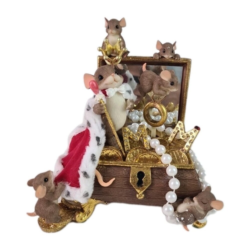 CHARMING TAILS You Deserve The Royal Treatment Musical Box Fitz & Floyd 98392